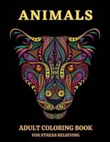 Animals Adult Coloring Book for Stress Relieving