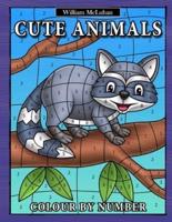 Cute Animals Colour By Number: Coloring Book for Kids Ages 8-12