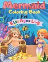 Mermaid Coloring Book For Kids Ages 4-8