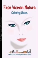 Coloring Book Face Women Nature