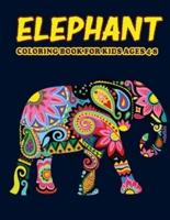 Elephant Coloring Book for Kids Ages 4-8