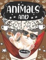 Animals and Coffee Coloring Book