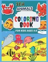 Sea Animals Coloring Book for Kids Ags 4-8