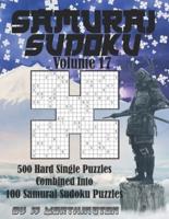 Sudoku Samurai Puzzles Large Print for Adults and Kids Hard Volume 17