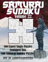Sudoku Samurai Puzzles Large Print for Adults and Kids Expert Volume 22