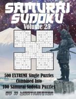 Sudoku Samurai Puzzles Large Print for Adults and Kids Extreme Volume 25