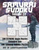 Sudoku Samurai Puzzles Large Print for Adults and Kids Extreme Volume 27