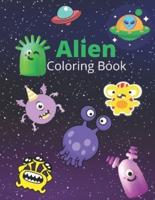 Alien Coloring Book: Activity Book for Kids Alien Alphabet Coloring