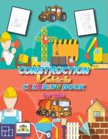 Construction Vehicles Coloring Book for Kids: Easy Vehicle Coloring Book With 50+ Images Simple Construction Vehicles Digger Coloring for Your Toddlers