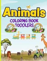 Animals Coloring Book for Toddlers, Kindergarten and Preschool Age