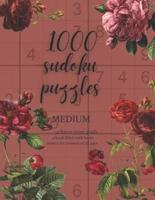 1000 Sudoku Puzzles: Medium: a book filed with brain teasers for women of all ages