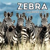 Zebra Calendar 2021: 16-Month Calendar, Cute Gift Idea For Zebra Lovers Women & Men