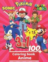 3 in 1 Anime Coloring Book