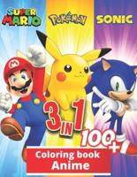 3 in 1 Anime Coloring Book