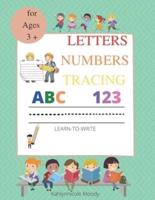 Letters Numbers Tracing (Uppercase A-Z & Lowercase A-Z & Numbers 1-20) Shapes & Colors