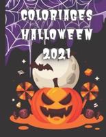 Coloriages Halloween 2021: Livre à colorier Halloween à partir de 3 ans