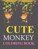 Cute Monkey Coloring Book: Monkey Activity Book For Kids