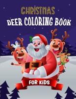 Christmas Deer Coloring Book For Kids