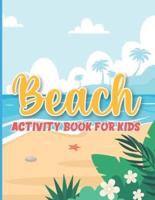 Beach Activity Book For Kids: Summer Vacation Beach Theme sticker activity book