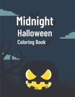 Midnight Halloween Coloring Book: Midnight Halloween 50 coloring Pages for all ages.