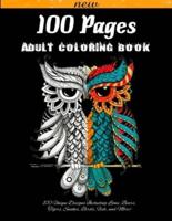 100 Pages Adult Coloring Book