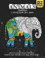 Animals Mindfulness Adult Coloring Book
