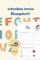 Alphabet Übungsheft Mit Bilder Vorschule Schreiben Lernen