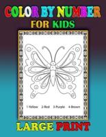 Large Print Color By Number For Kids