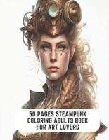 50 Pages Steampunk Coloring Adults Book for Art Lovers