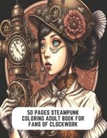 50 Pages Steampunk Coloring Adult Book for Fans of Clockwork