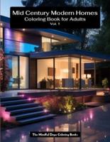 Mid Century Modern Homes Coloring Book for Adults