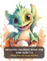 Dragons Coloring Book for Kids Ages 4-8