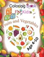 Abc Vegetable &Fruits Colorings Book For Kids
