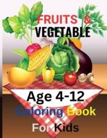 Fruits &Vegetable Coloring Book For Kids