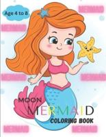 Moon Mermaid Coloring Book