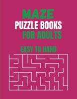 Maze Puzzle Books For Adults Easy To Hard