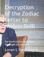 Decryption of the Zodiac Letter to Melvin Belli