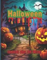 Halloween Coloring Book For Tweens