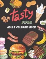 Tasty Food Adult Coloring Book