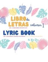 Libro De Letras - Lyric Book - Vol.1