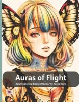 Auras of Flight Adult Coloring Book of Butterfly-Faced Girls