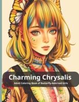 Charming Chrysalis Adult Coloring Book of Butterfly-Adorned Girls