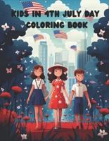 KIds in 4th July Day COLORING BOOK