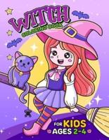 Witch Coloring Book for Kids 2-4