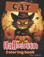 Halloween Cat Coloring Book for Adult