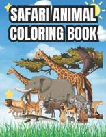 Safari Animals Coloring Book For Kids Age 4-8