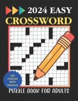 2024 Easy Crossword Puzzle Book for Adults