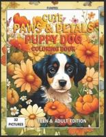 Cute Paws & Petals Puppy Dog Coloring Book