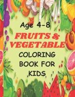 Fruits & Vegetable Coloring Book For Kids