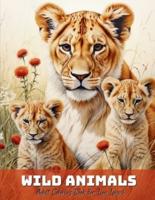 Wild Animals - Adult Coloring Book for Lion Lovers